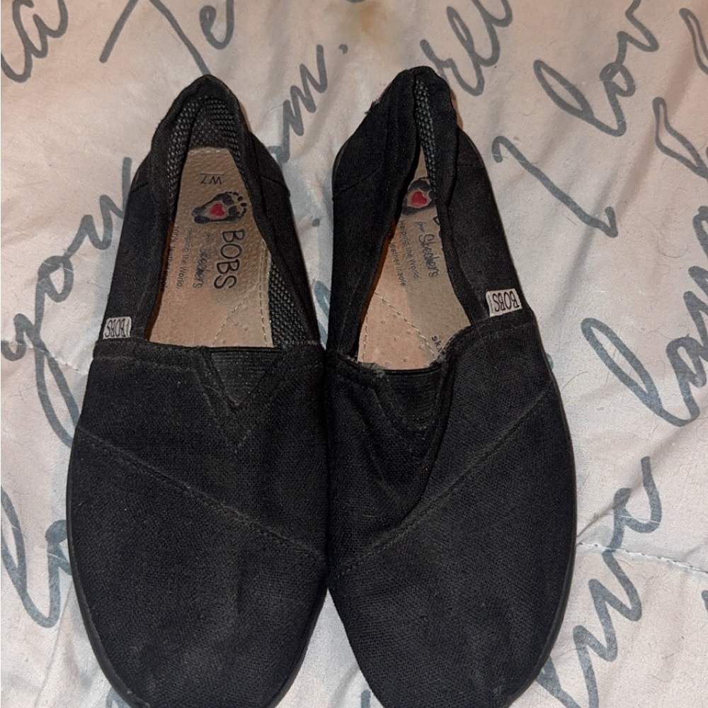 Skechers BOBS Black Slip-On Shoes